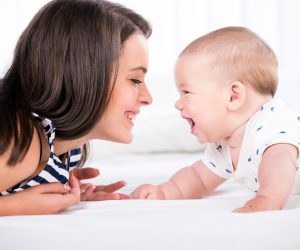 Pic of a woman and a baby enjoying the comfort of their humidifier running