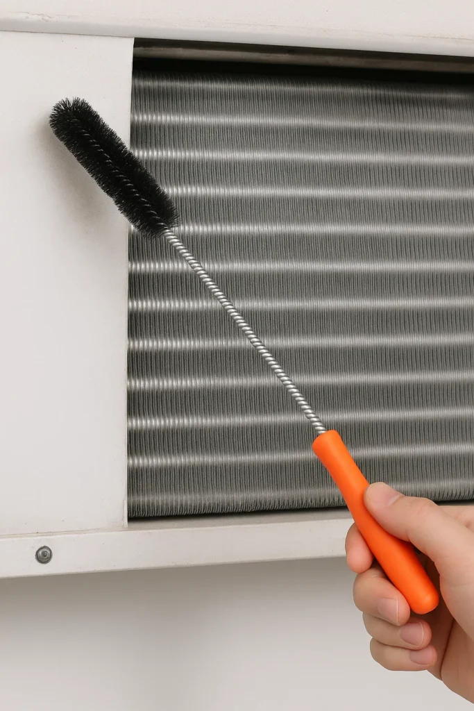 example of a flexible coil cleaning brush