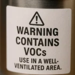 image of a warning label for VOCs