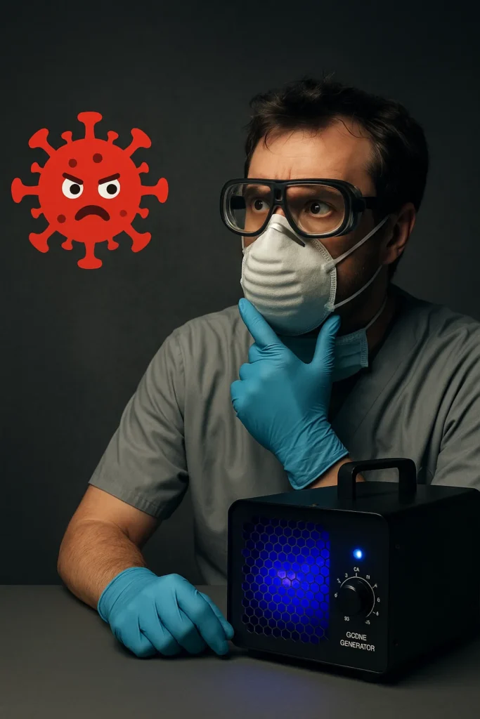 man wondering if ozone is right for viruses