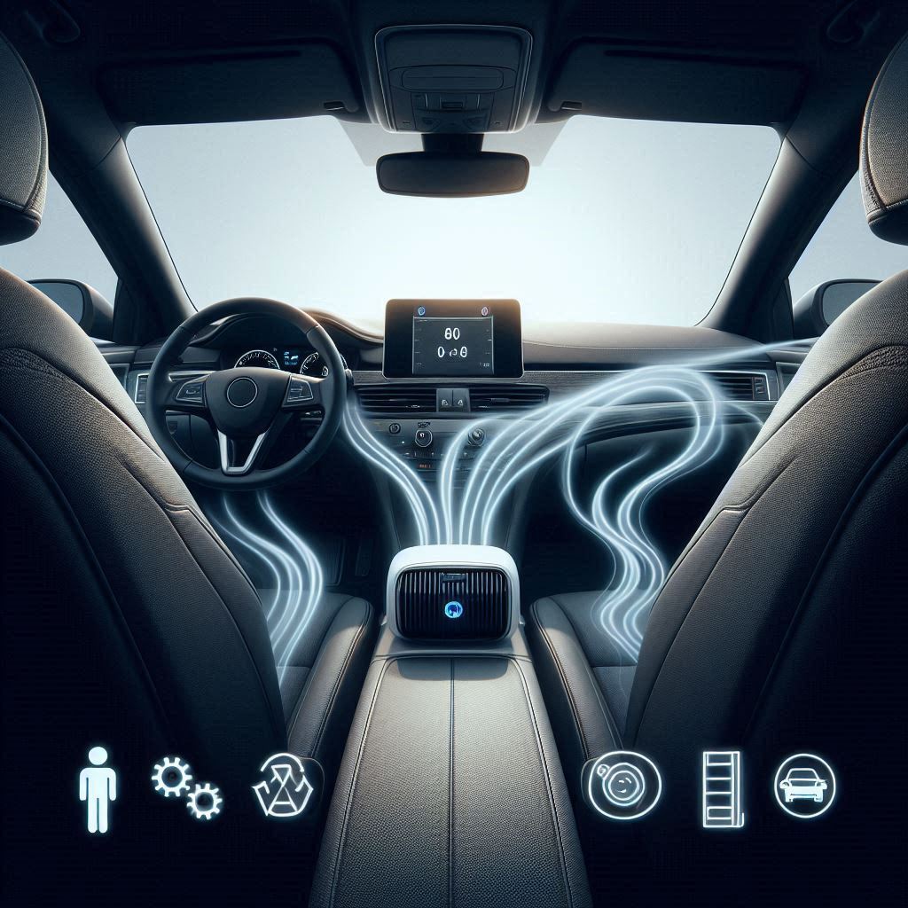 ozone removing cigarette smoke in a car