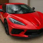 red corvette with ozone generator running to remove odors