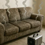 smell of ozone on a couch