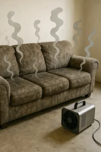 smell of ozone on a couch