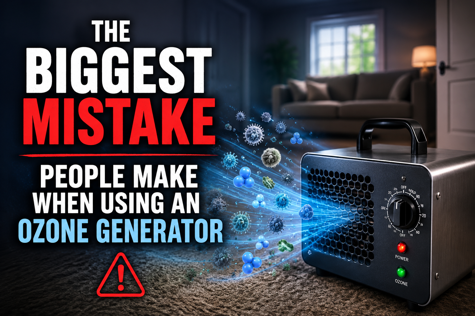 The biggest mistake people make when using an ozone generator is expecting it to remove odor sources instead of treating airborne odors