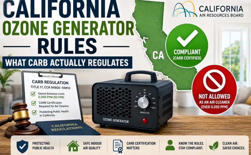 Are Ozone Generators Legal in California? The CARB Rules Explained