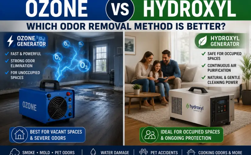 Ozone vs Hydroxyl Generators: Which Odor Removal Method Is Better?